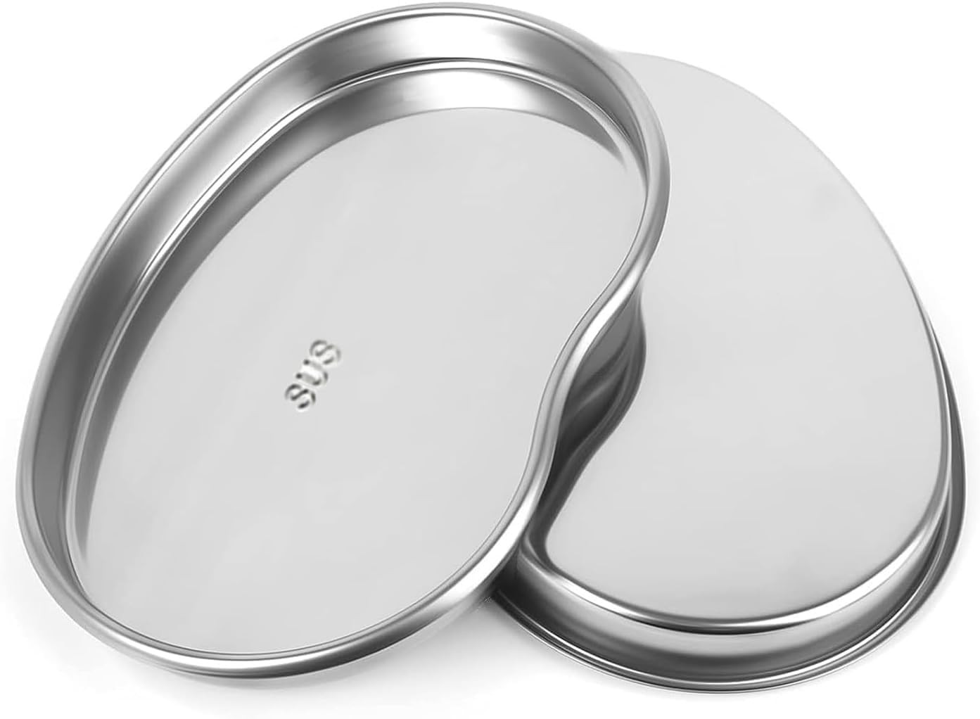 2 Pcs Dental Tray Kidney Trays Stainless Steel Tray Medium Emesis Basin Reusable