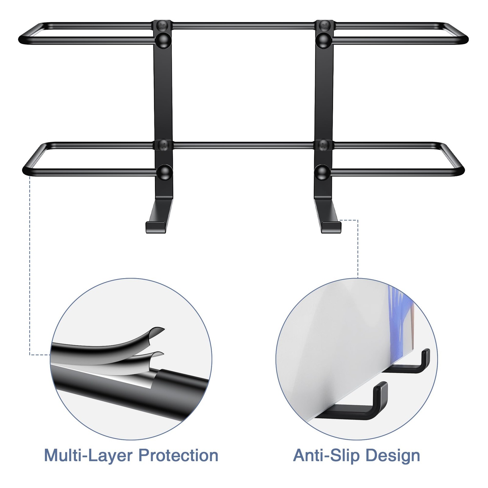 Glove Box Dispenser Wall Mount: Black Glove Holder Organizer for Disposable G…