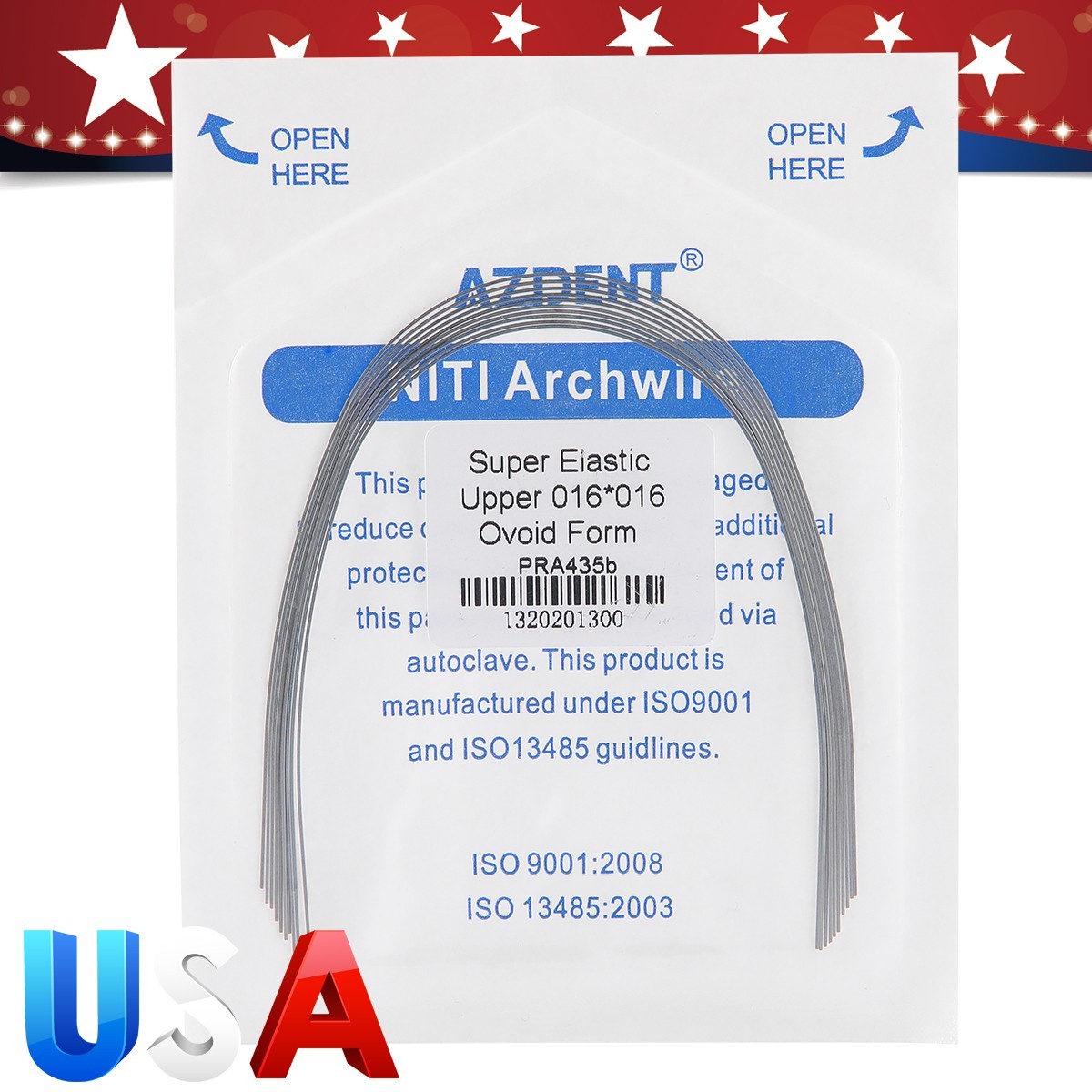Dental Ortho Braces Super Elastic Niti Ovoid Form Rectangular Arch Wires Rectang