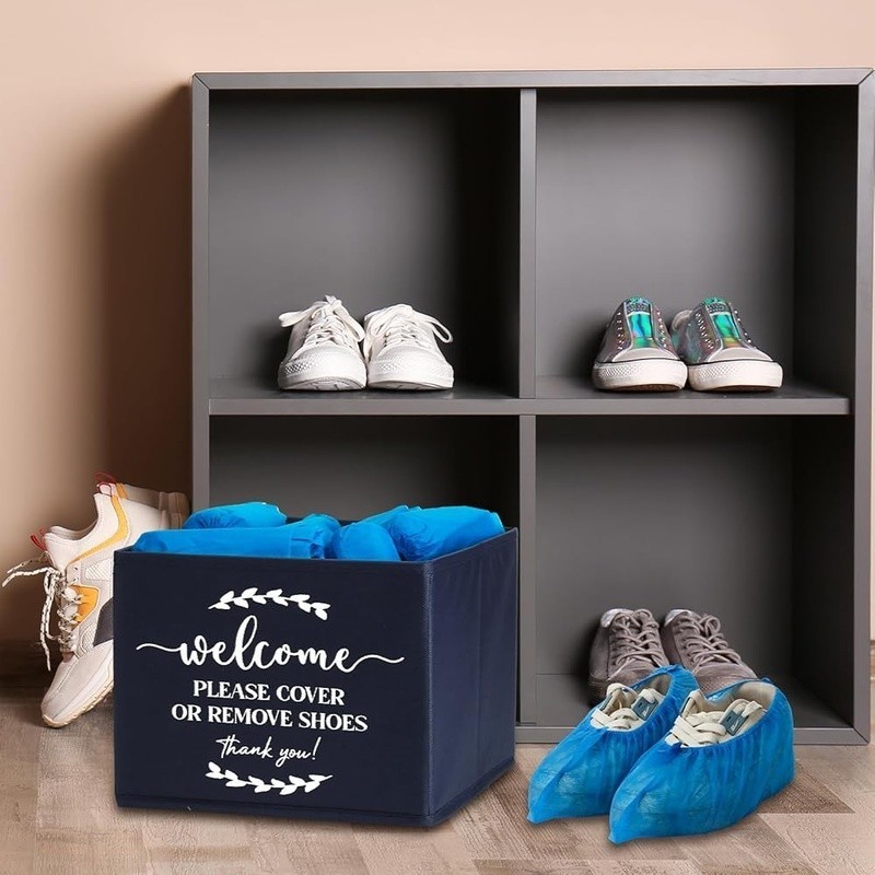 Disposable Shoe Covers 200 Pack W/ Foldable Storage Box Cleanliness Indoor Use