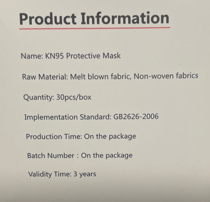 2 Boxes (30ct each) CXFX 30 KN95 Protective 5 Layer Face Mask Disposable