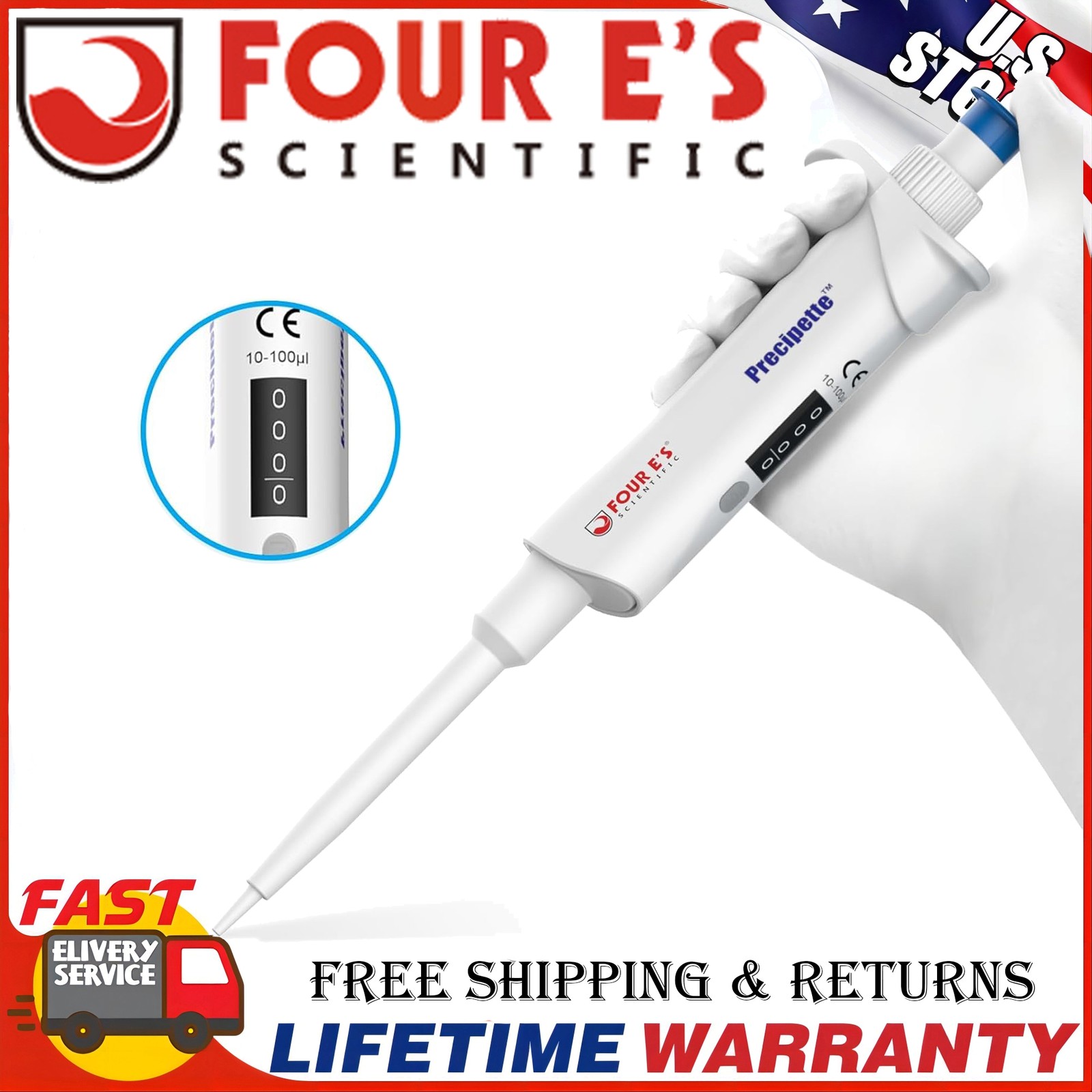 0.1ul-10ml Single Channel Pipettor Adjustable Micropipette Lab High Precision