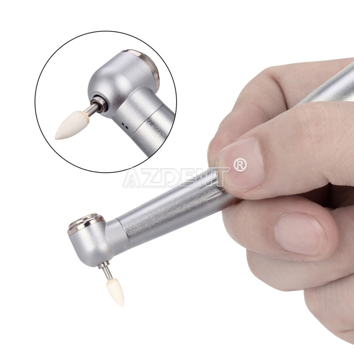 AZDENT Fresas dentales Pulidores Kit de pulido White Stone Flame Aluminio FG/RA
