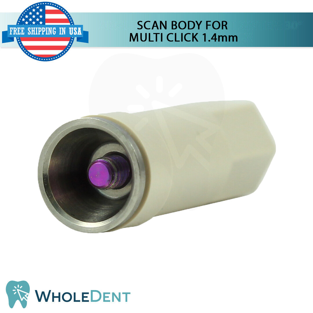 1X Cad/Cam Peek Body Scan L 7.0mm1.0mm13.0mm For Multi Unit 1.4mm Abutment