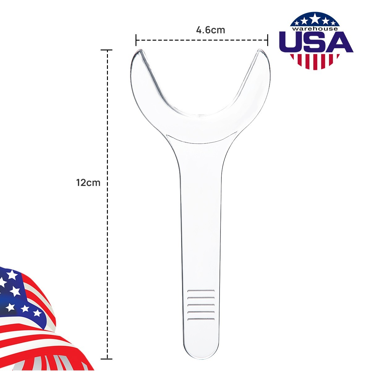 10pcs/packs Dental Autoclavable Lip Cheek Retractor T-shape Mouth Opener Clear