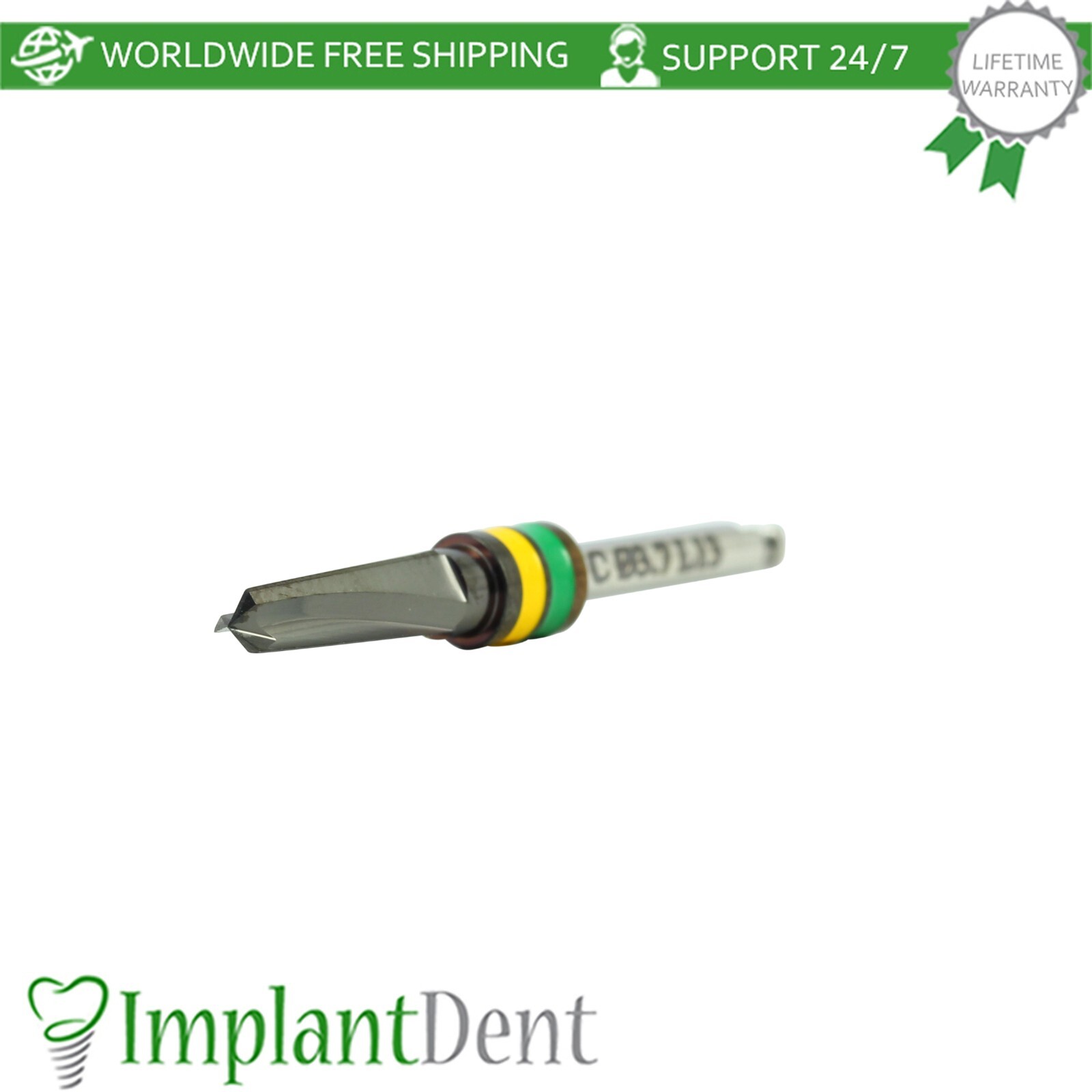 Dental DLC Conical Integral Stopper Drills 2.8mm-3.7mm Stainless Steel Tool
