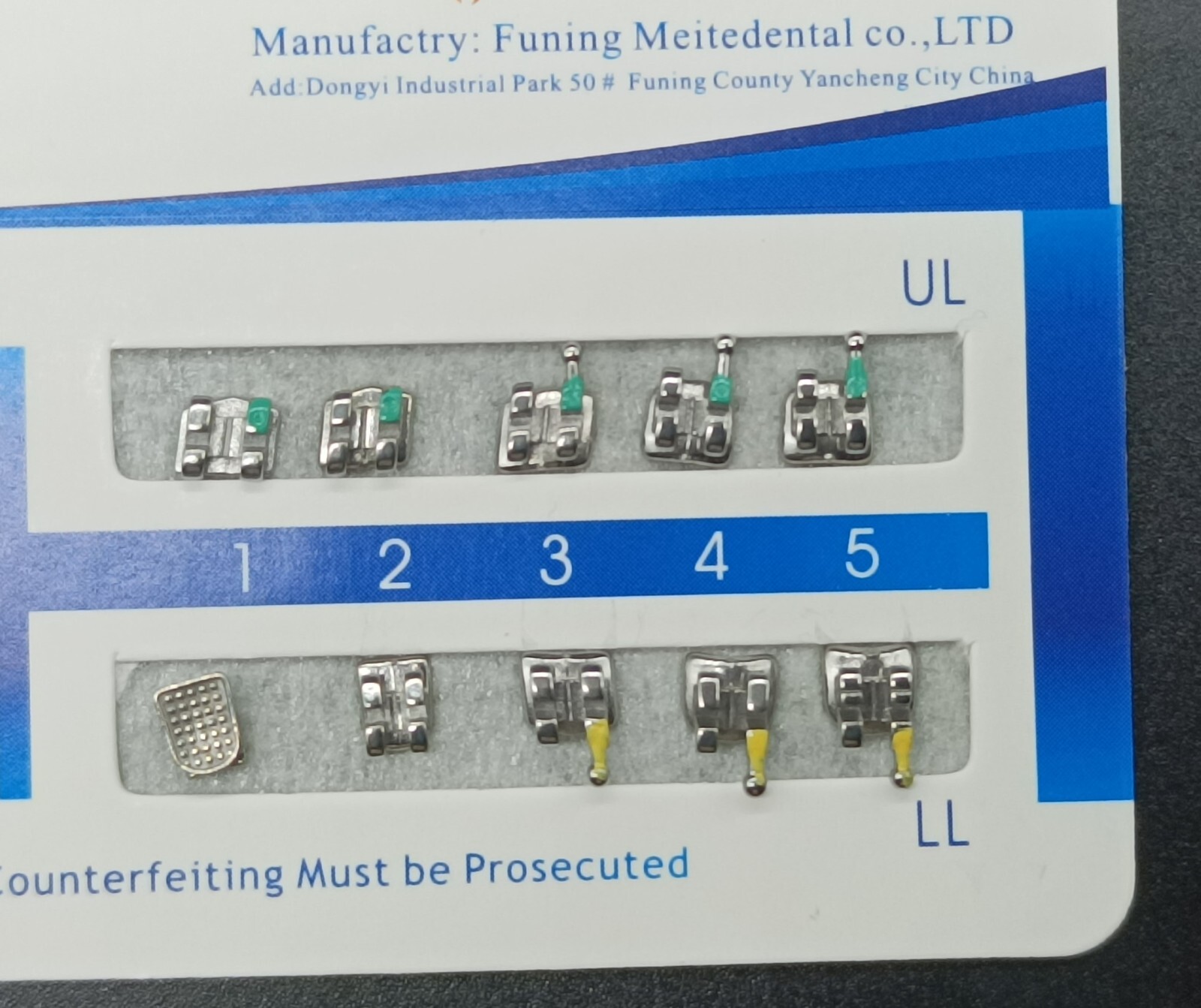 10Set Dental Orthodontic MIM Monoblock Brackets Mini Roth/MBT 022 Slot 345 hooks