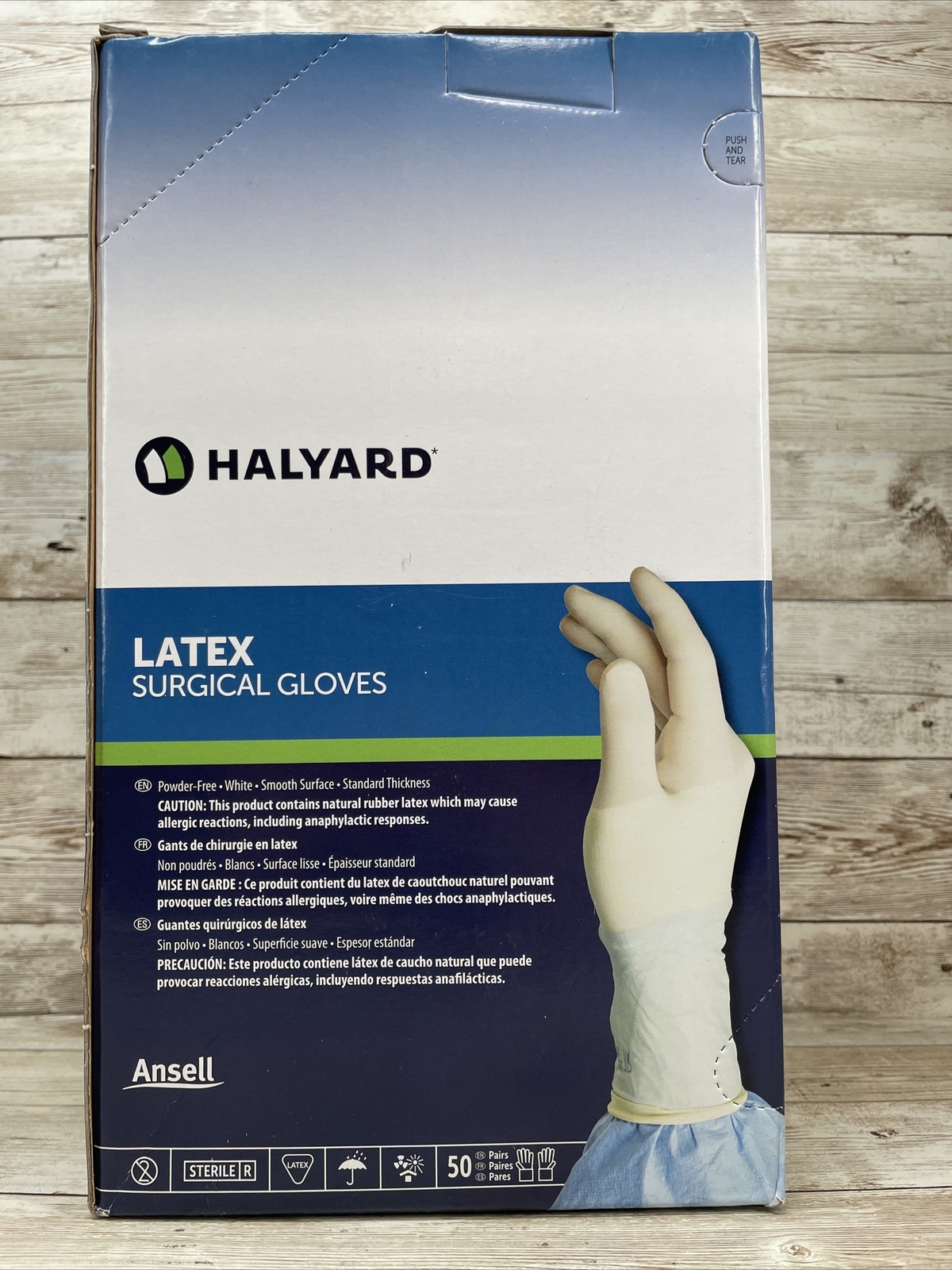 HALYARD LATEX Surgical Gloves, Size: 6.5 *1 Box 50 pair* SGL65060 *See Date*-