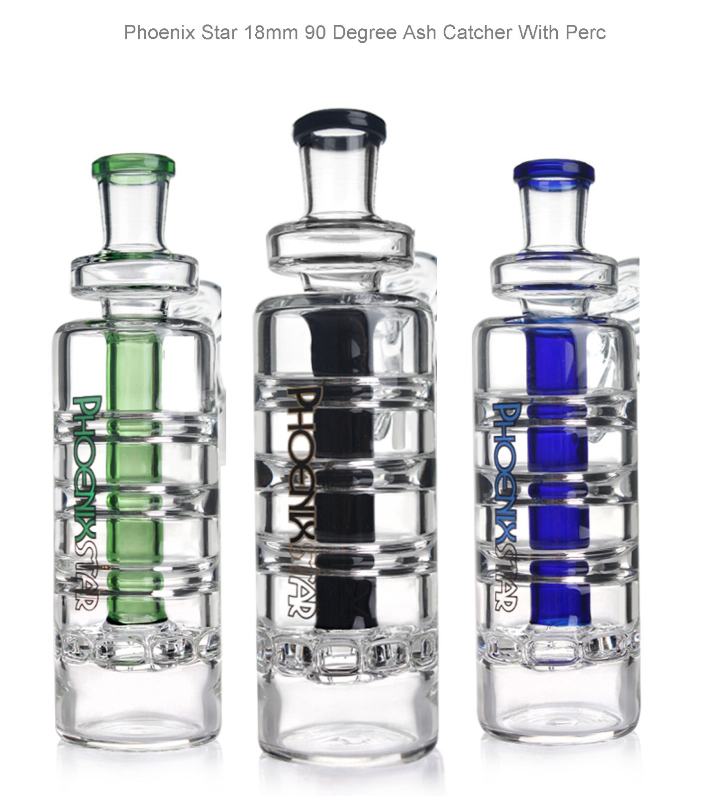 Ash Catcher 90° Phoenix 18mm w/perc Water Pipe Glass EXTRA THICK 2024