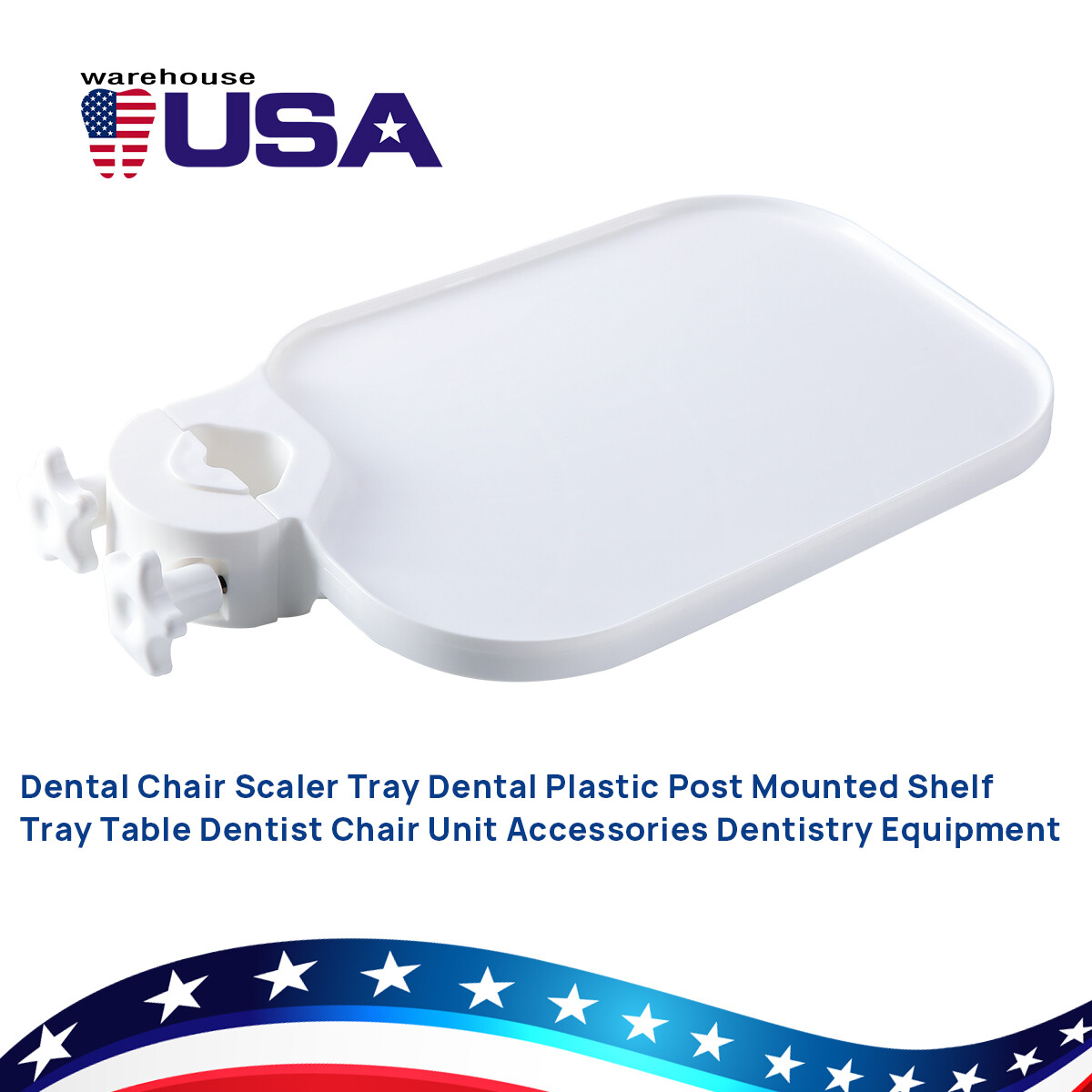 AZDENT Medical Pole Post Mount Utility Access Shelf Tray Table For Dental Chair