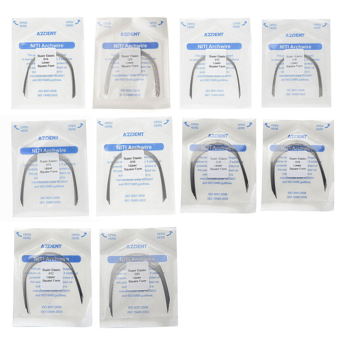 Dental Orthodontic Super Elastic NITI Arch Wire Round Ovoid/Square/Natural