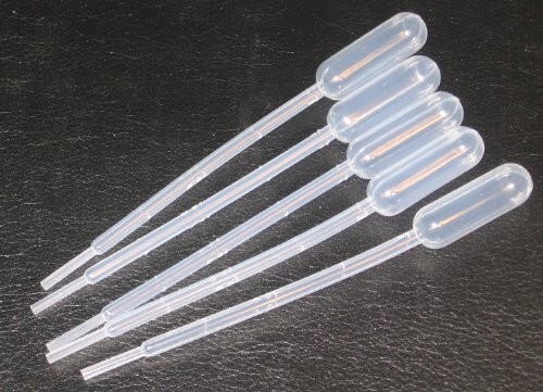 1 ml Durable Dropper Pipette Transfer Graduated Disposable Plastics X 6