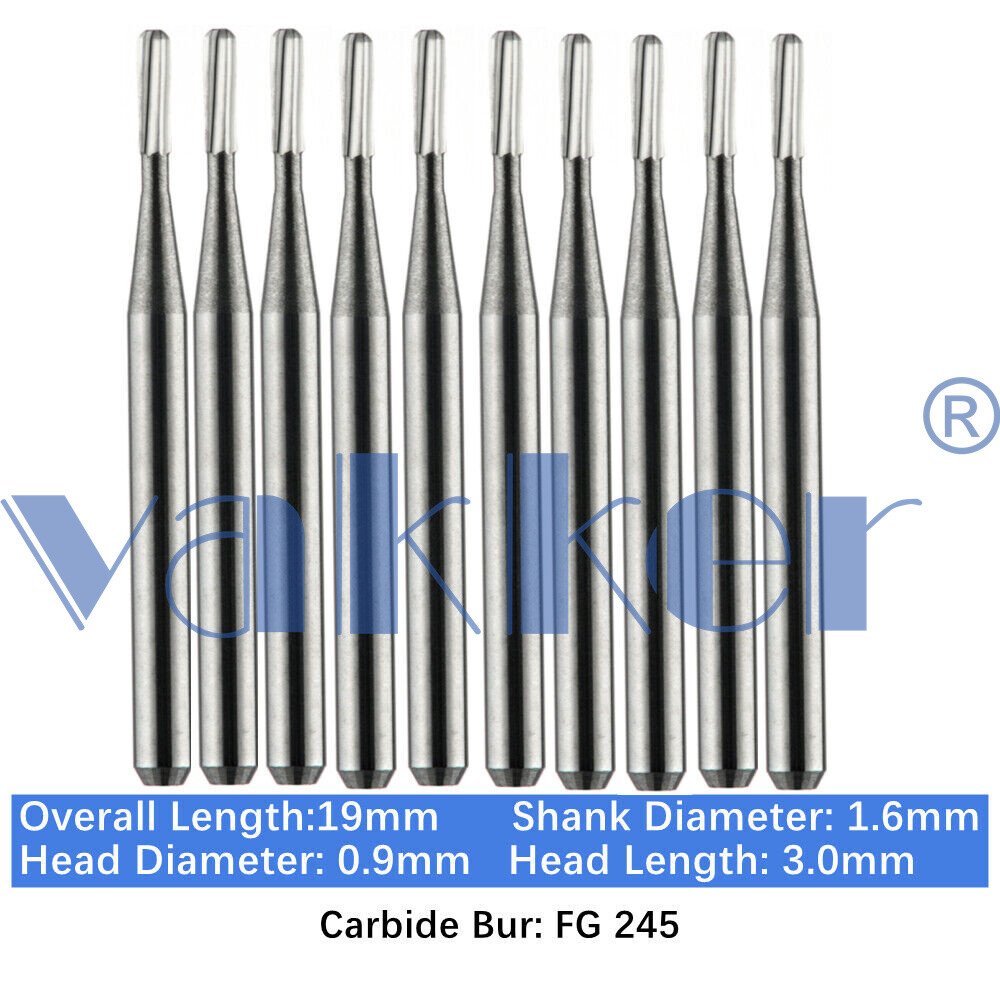 Vakker Dental Tungsten Carbide Burs for High Speed Handpiece FG Friction Grip