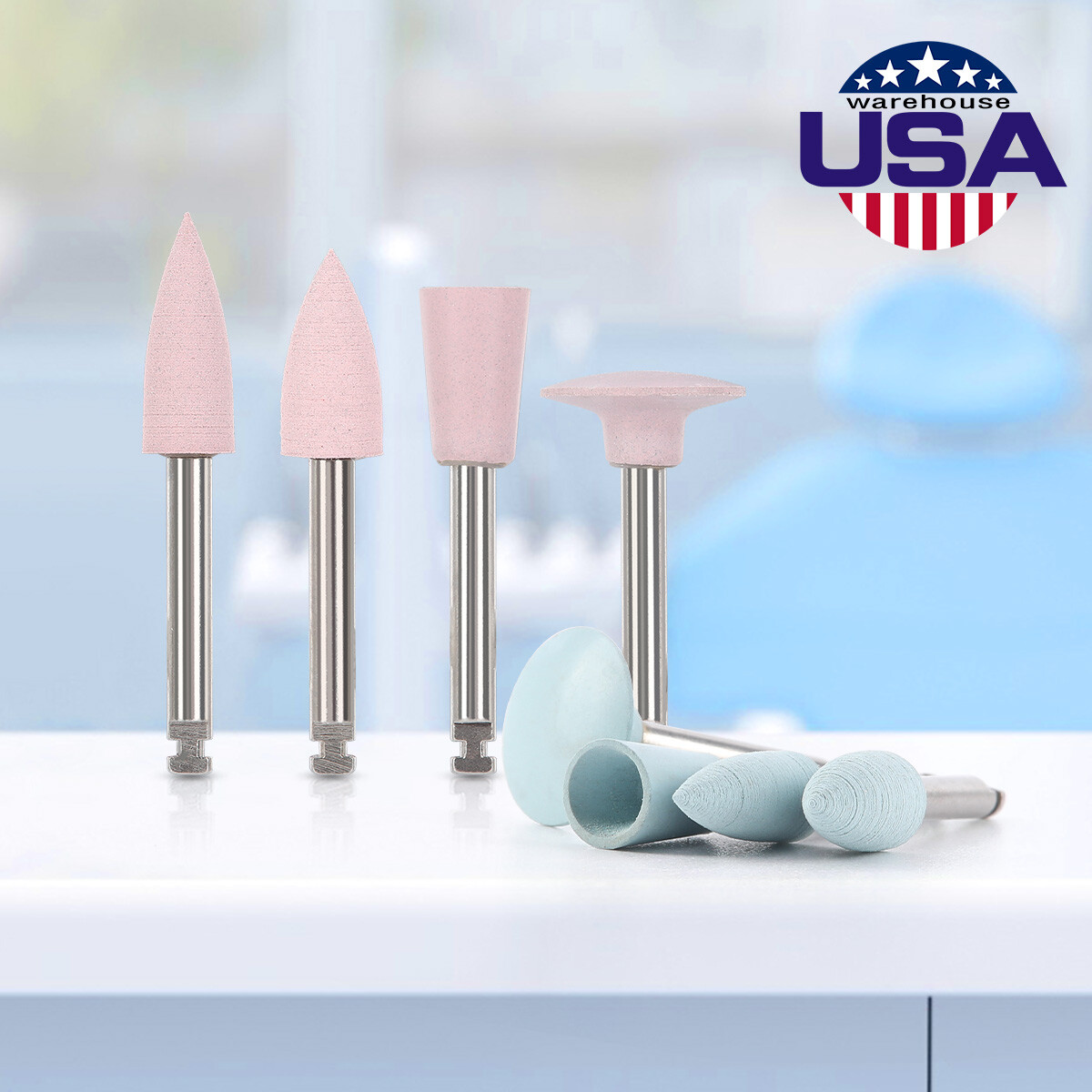 Dental Composite Polishing Kit Rubber Polisher Resin Base For Handpiece AZDENT