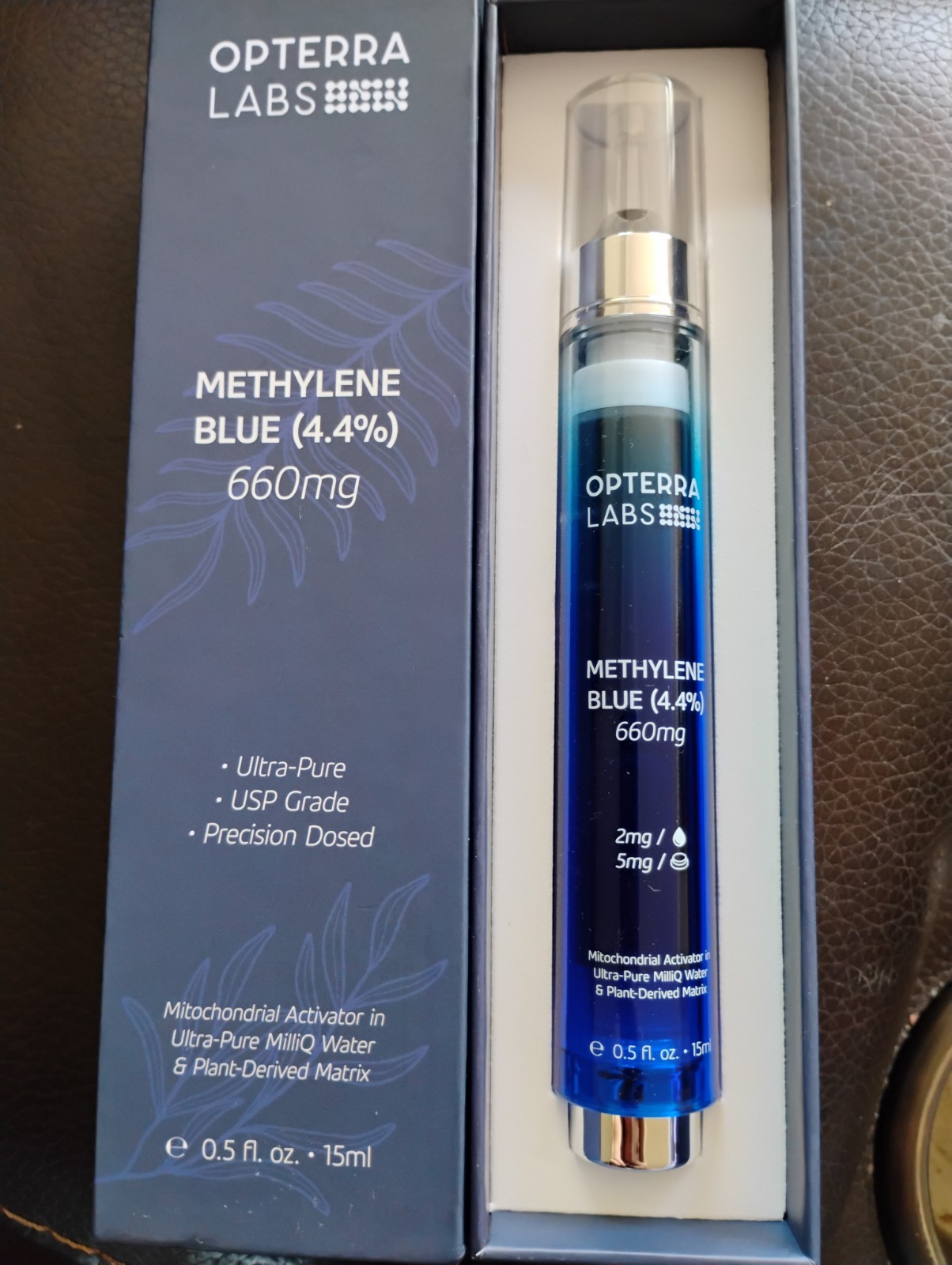 Methylane Blue4.4% Opterra Labs 15mL USP Grade Ultra Pure 660mg NIB Sealed