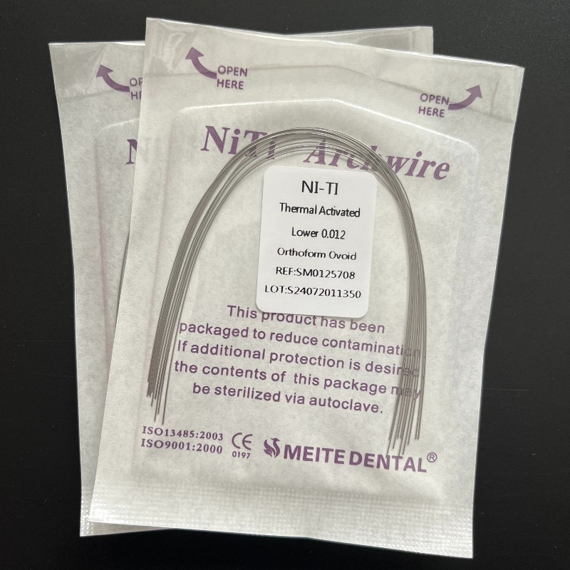 10 Packs Dental Orthodontic Thermal Activated Niti Round Arch Wires Ovoid Form