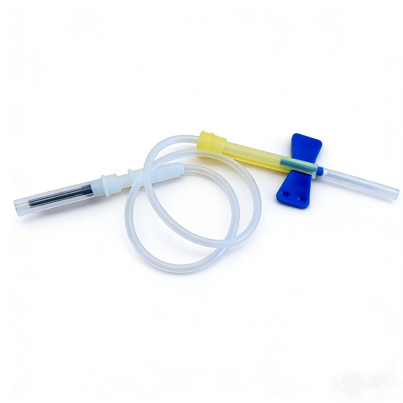 Generic 23G Double Wings Blood Collection Tips with Luer Connector Blue – 50Pcs