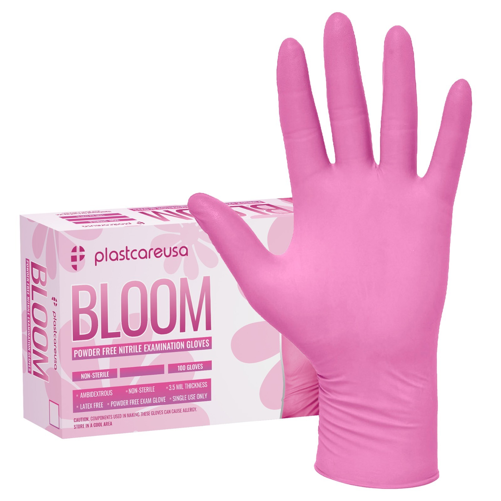 Pink Nitrile Exam Gloves – Various Sizes – Powder & Latex Free (Medical Grade)