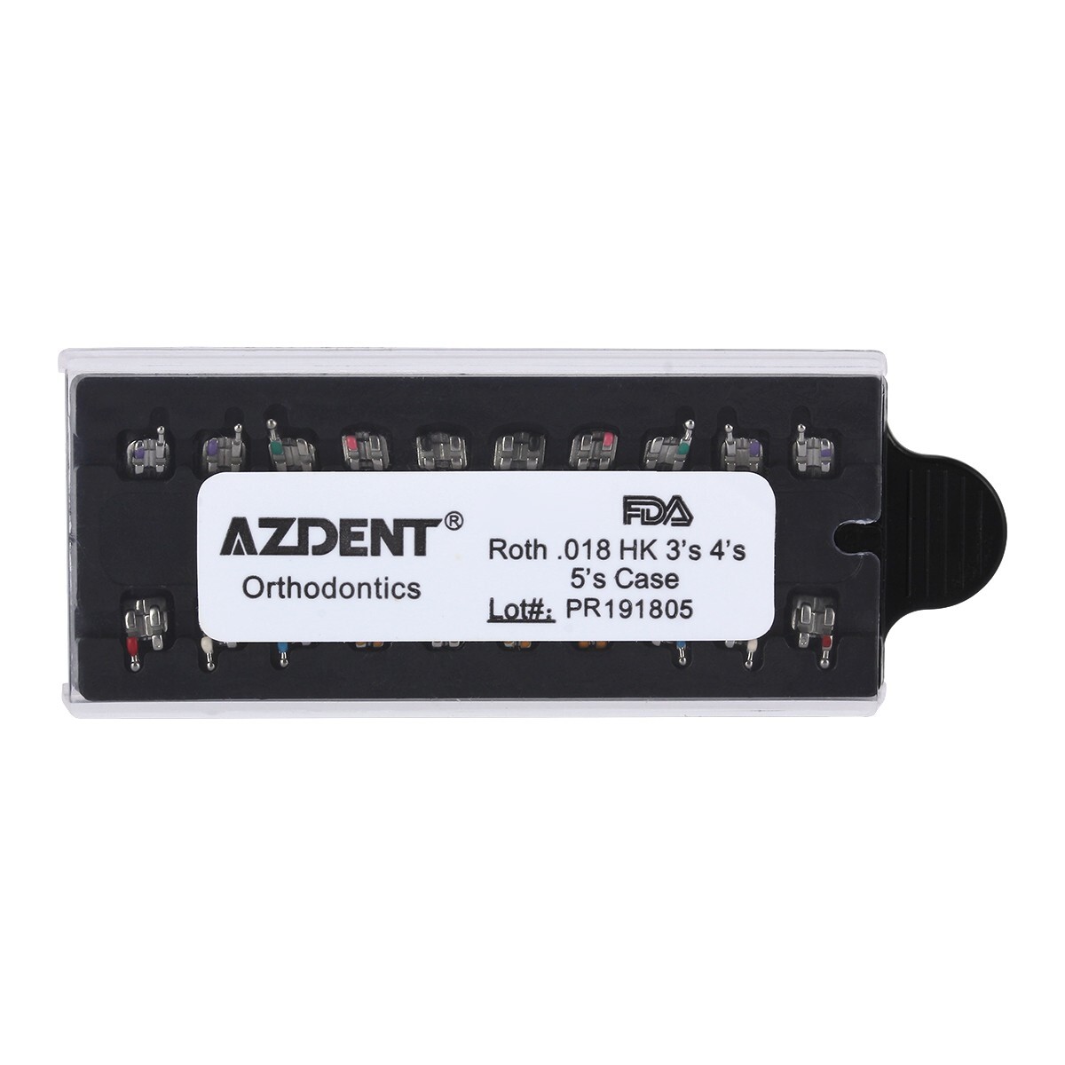 AZDENT Dental Orthodontic MIM Monoblock Bracket Braces Mini Roth 018 Hooks 3-4-5