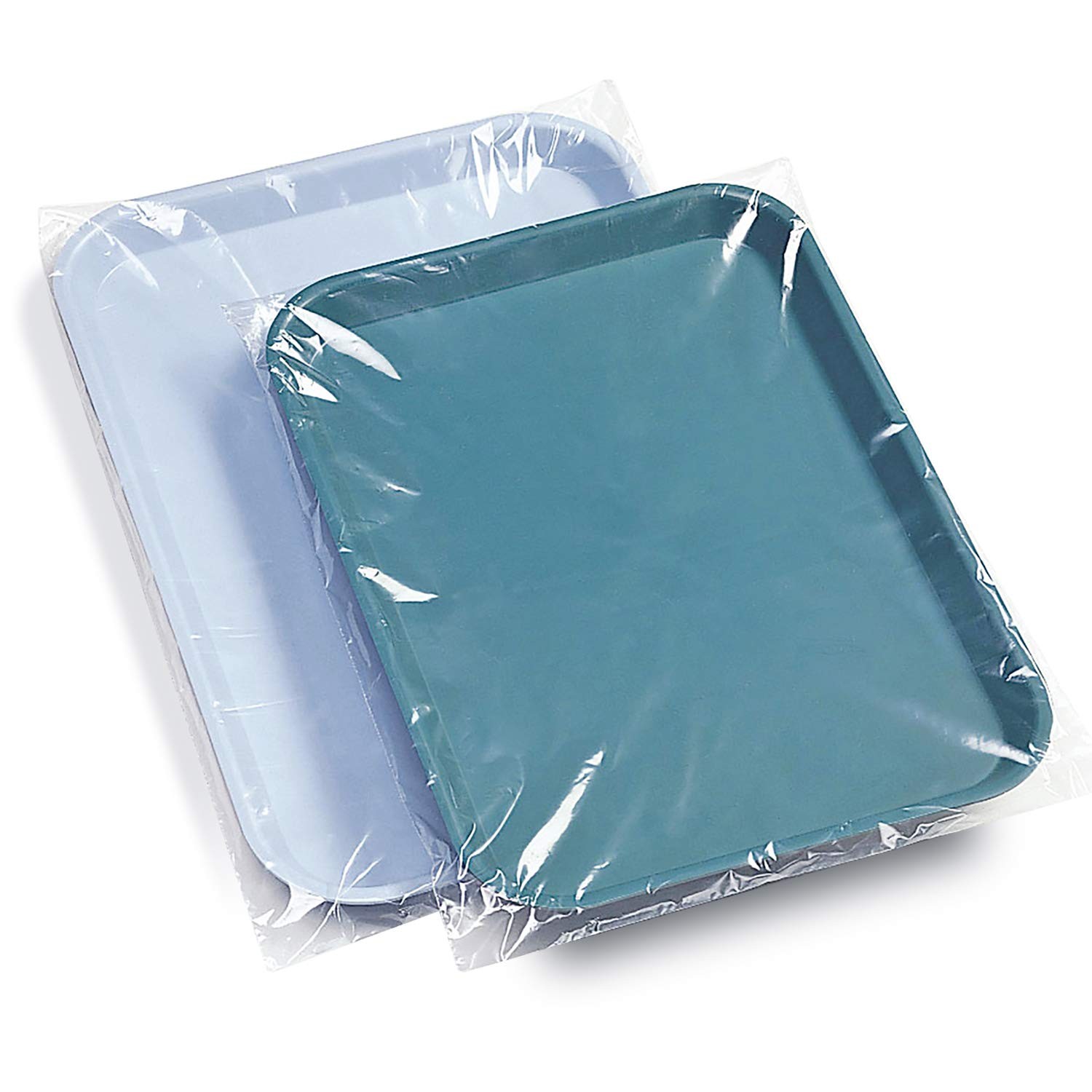 JMU Dental Tray Covers, Disposable Clear Plastic Sleeve, Ritter Size B 10.5 x 14