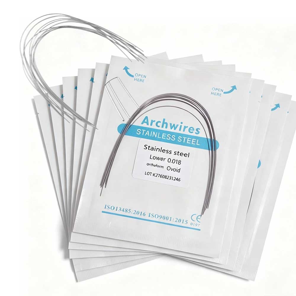 Dental Orthodontic Stainless Steel Round Arch Wire Ovoid Form 10pcs/pack