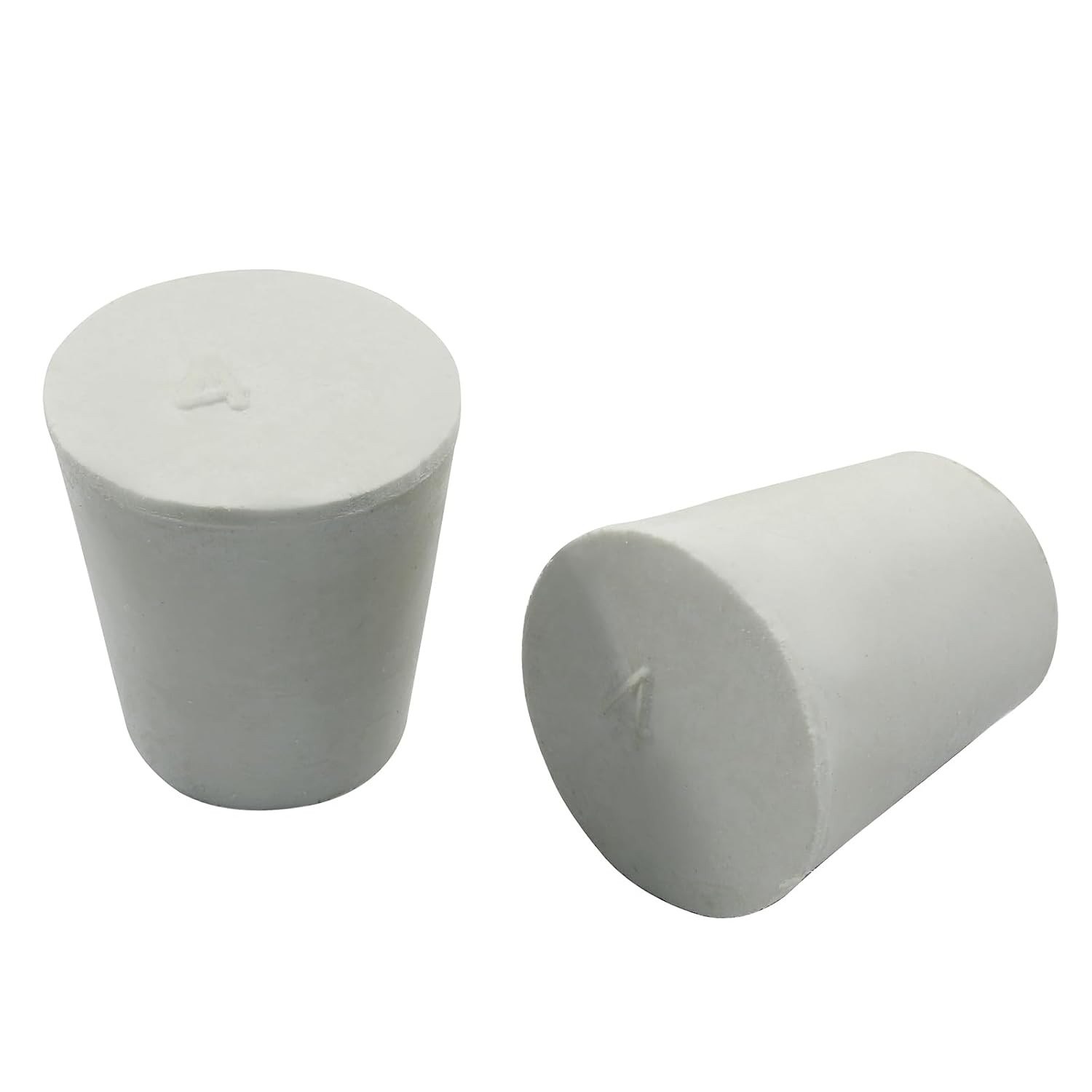10 Pack Solid Rubber Stoppers – 3# Tapered Shaped Lab Bungs Plug – White Lab Plu