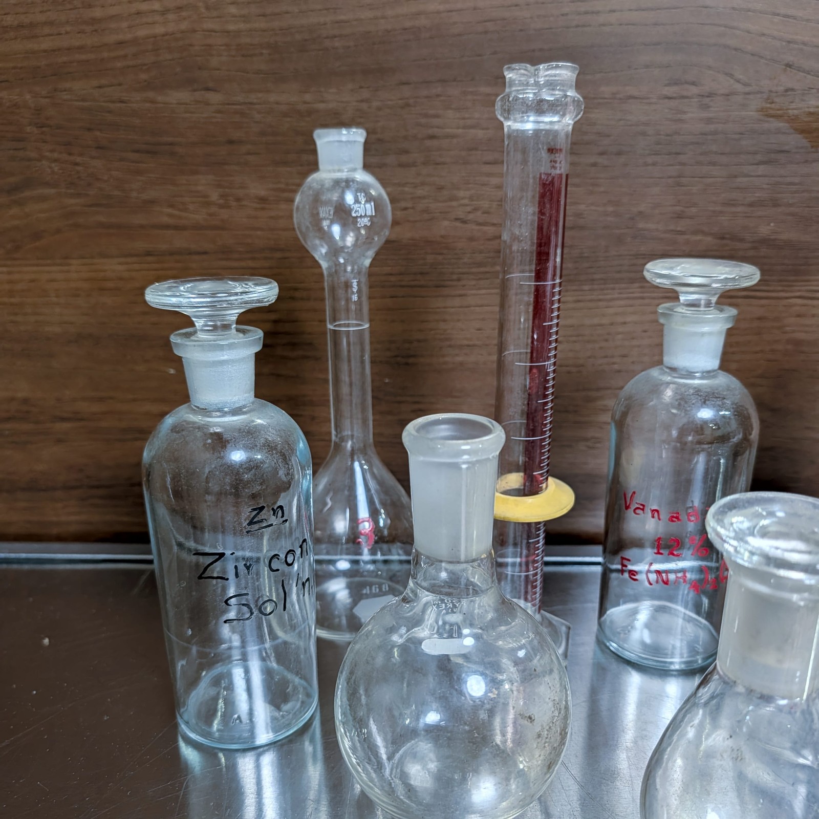PYREX Kimax & Other Chemistry Laboratory Glass Jars Flasks Vintage Mixed Lot of
