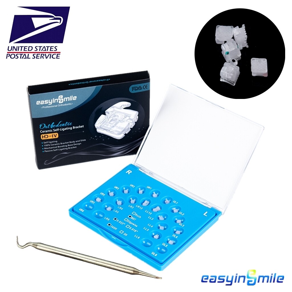 Dental Orthodoncia Ceramic Brackets Self ligating Monocrystalline Sapphire Brace
