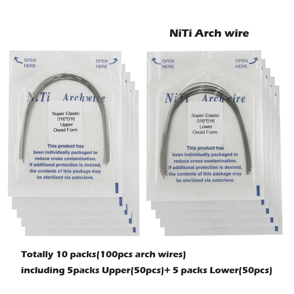 100PCS Arch Wire Orthodontic Niti Natural Ovoid Form Arches Round Rectangular