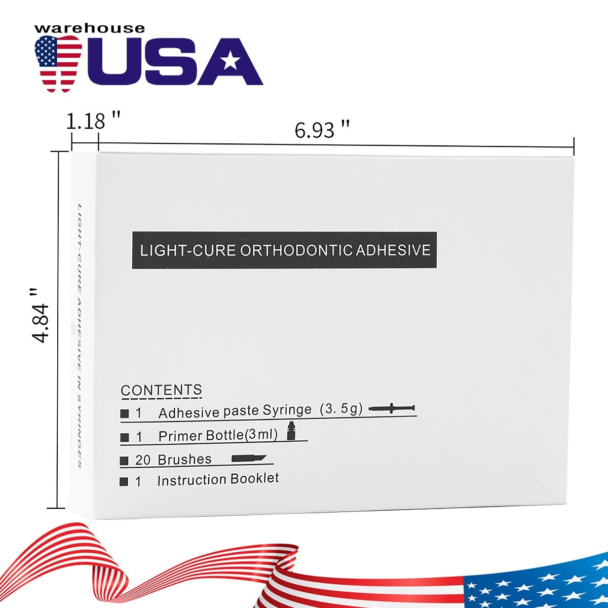Dental Orthodontic Light Cure Brackets Adhesive Bonding System