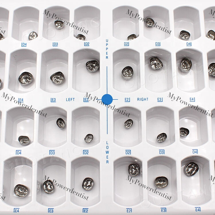 Dental Kids Primary Molar Crown Stainless Steel Kit/Refill 48Size