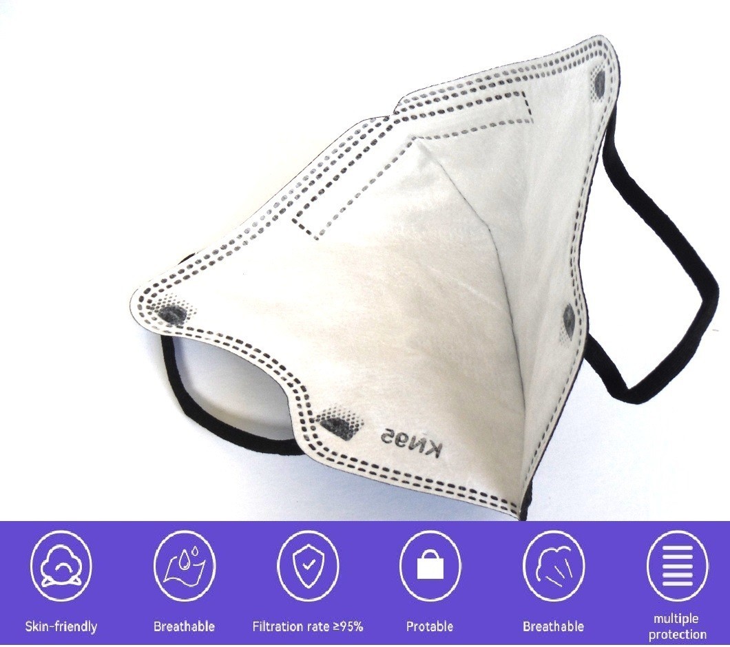 100 Pc White KN95 Medical,Surgical,Dental 5 Layers Face Mask Mouth Cover Shield