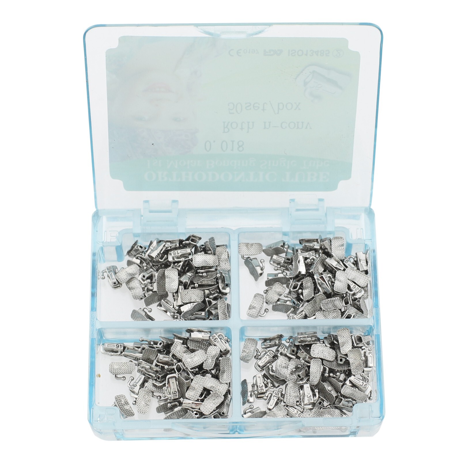 200 Tubo Ortodoncia Orthodontic Buccal Tube Roth MBT 022 1st 2nd Molar Bondable
