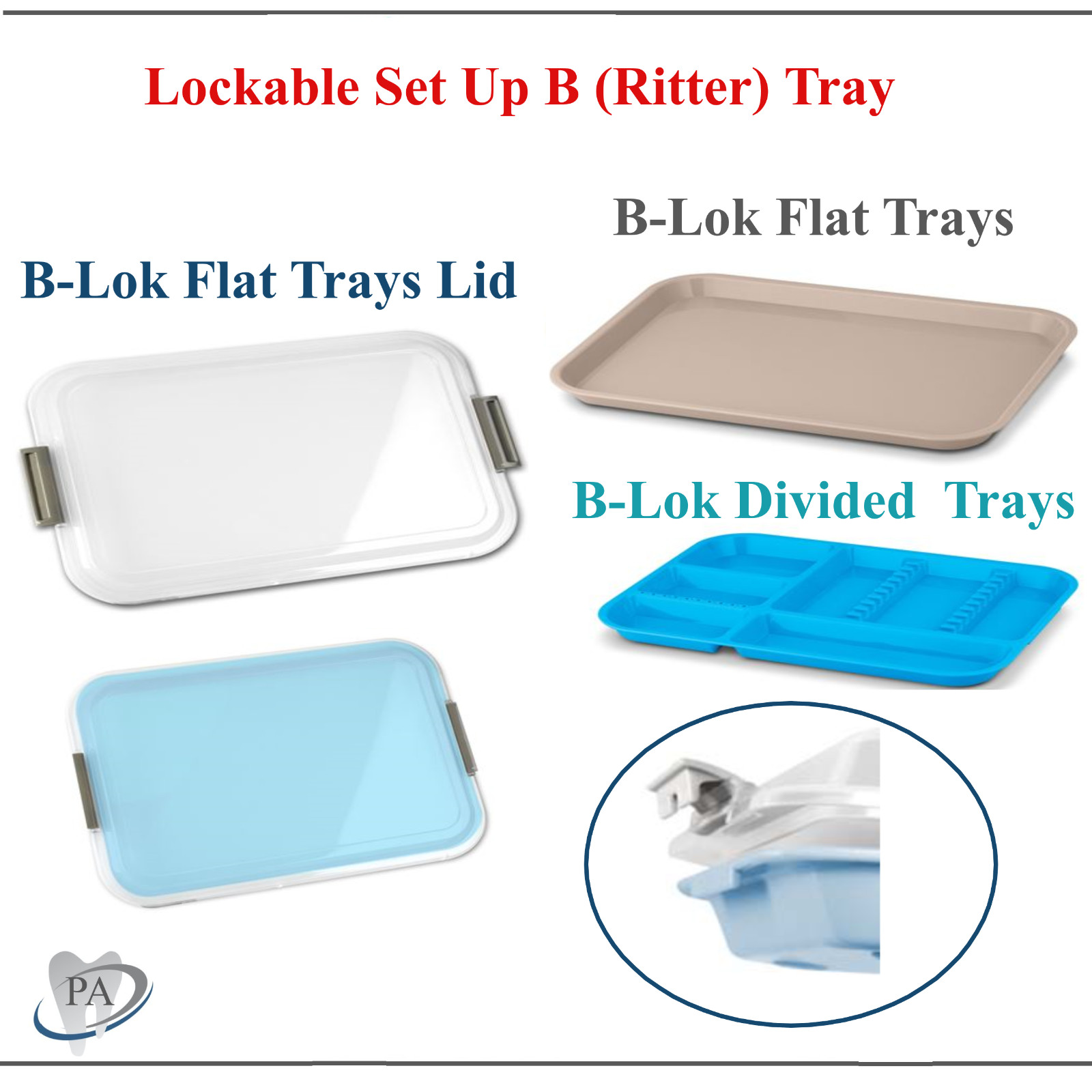 Dental Setup B Lock Size B Ritter Flat / Divided Tray B-Lok Flat Trays or Cover
