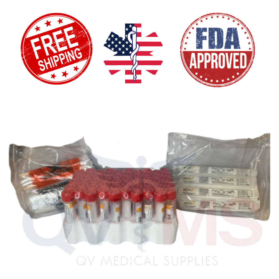 Viral Transport Tube “VTM” Kit 2pk Of 50 Kits (100 Kits) Tube,Swab,Bio-Haz Bag