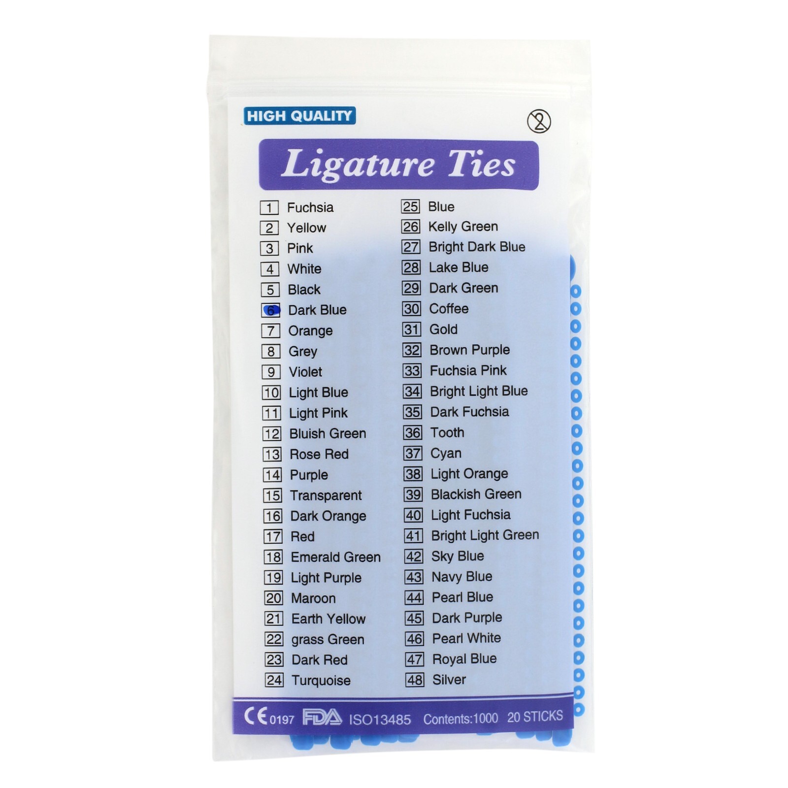 1000 Orthodontic Ligature Ties Elastic Rubber Band Ligadura Ortodoncia Bracket