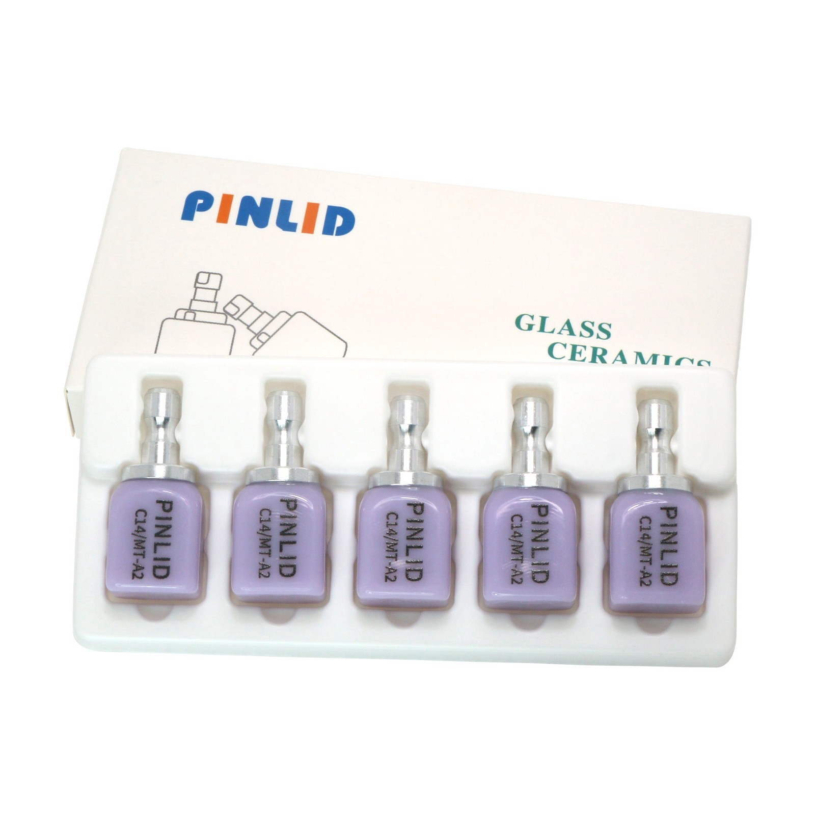 US Stock C14 MT-A2 Dental Glass Ceramic Lithium Dislicate CAD/CAM Cerec Blocks
