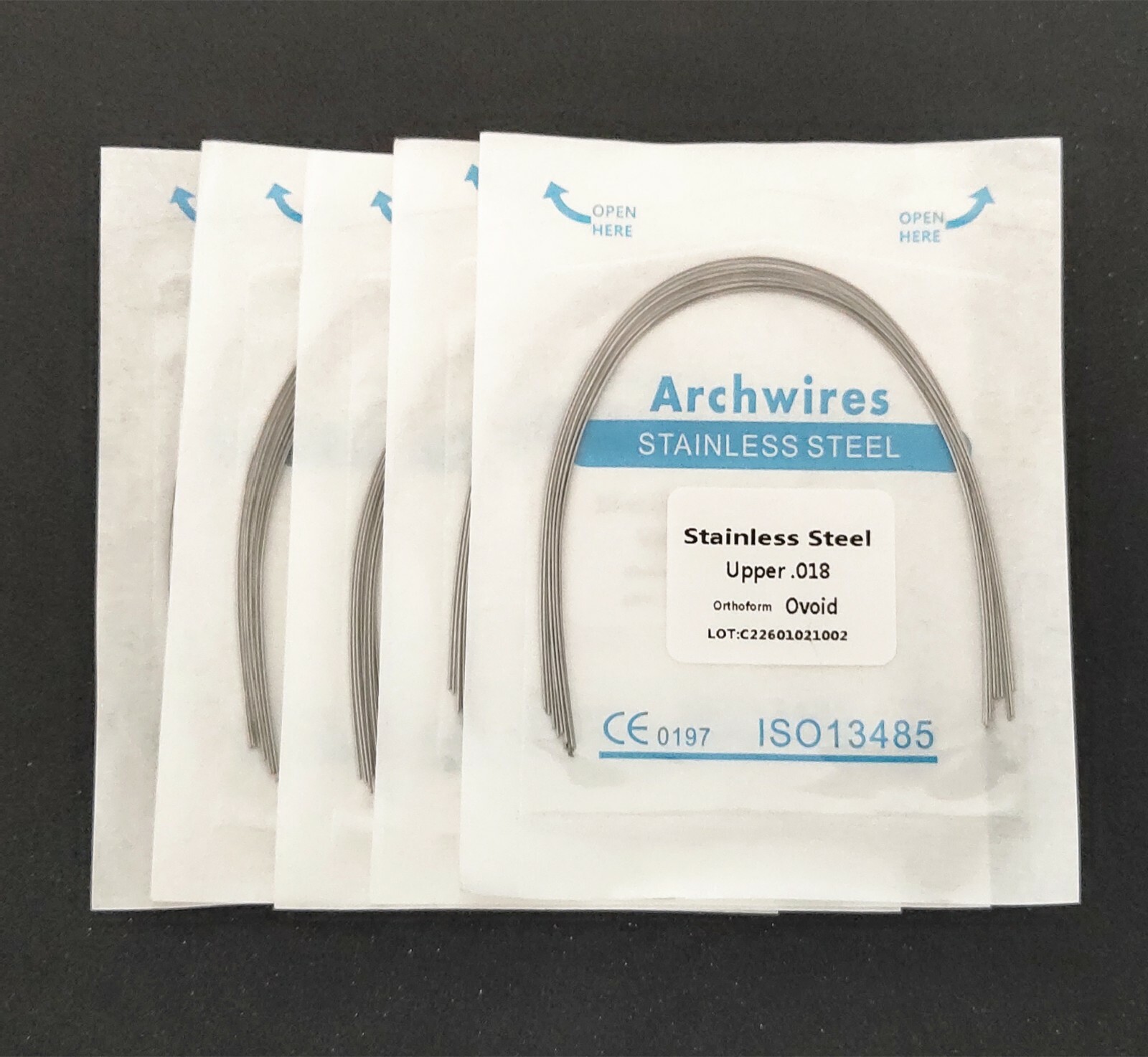 100 Pieces Dental Stainless Steel Round Arch Wire Orthodontic Arcs Ovoid Form
