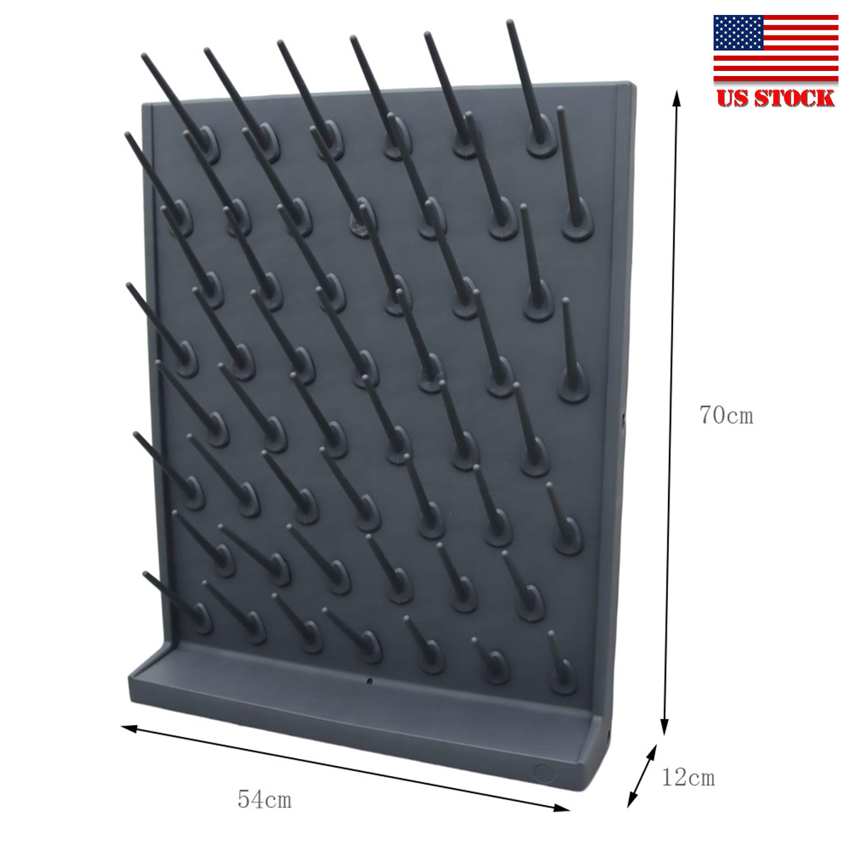 Desk/Wall-Mount 52-Pegs Detachable Flask/Test Tube Drying Rack Lab Supply