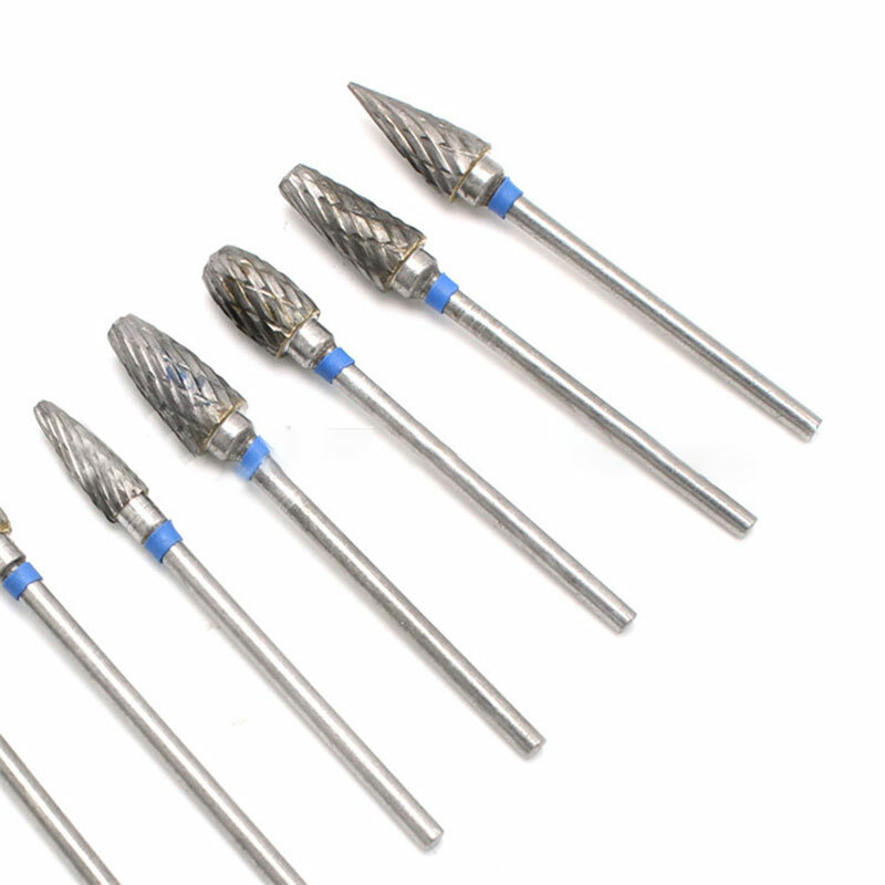 10 PCS Dental Lab Polishing Bur Drills Tungsten Steel Carbide Burs 2.35MM US