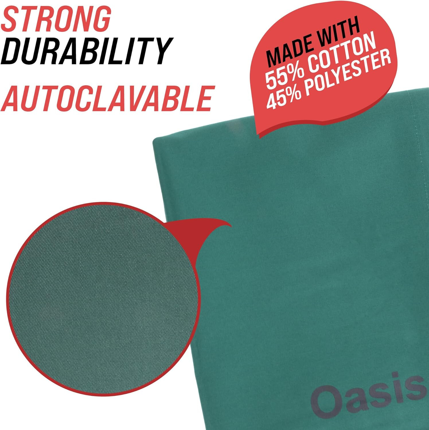 Cloth Instrument Wrap, 36” x 36”, (5 Pack), Two-Ply, Autoclavable Wrap