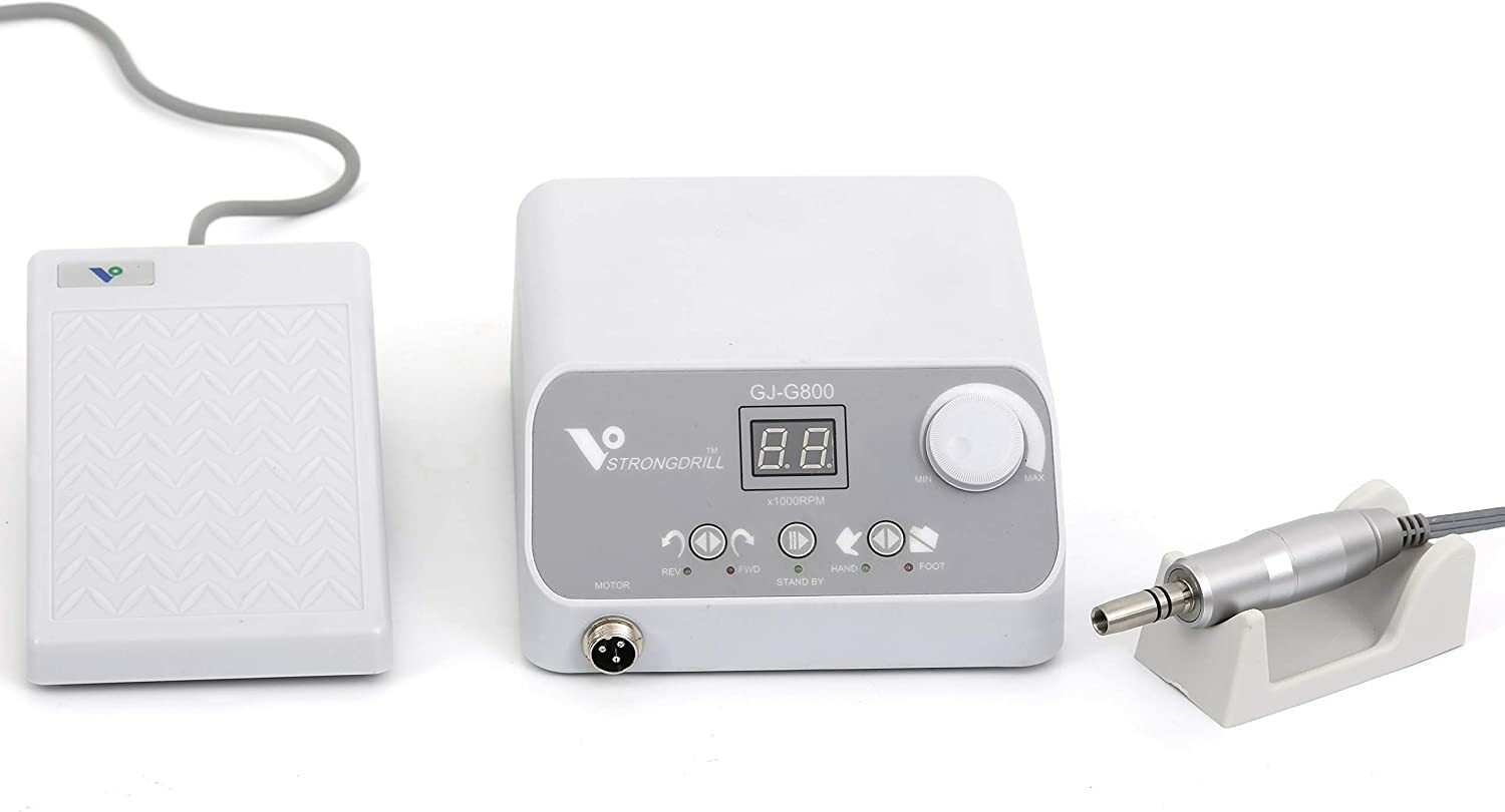 Dental G800 MicroMotor Polisher Machine 50000RPM+E-type+Contra Angle+Straight US