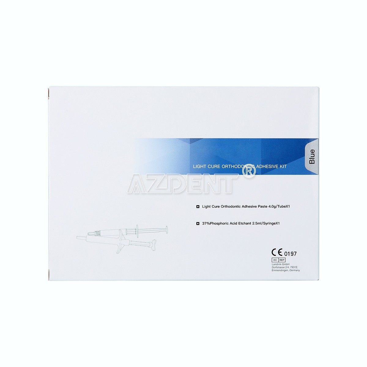 Dental Light Cure Orthodontic Adhesive Kit Blue Open bite and ortho band bonding