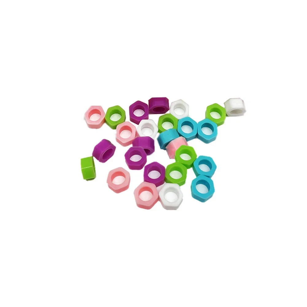 100 Pcs/Box Dental Mixed Color Instrument Code Ring Plain Tool Ring Small Size
