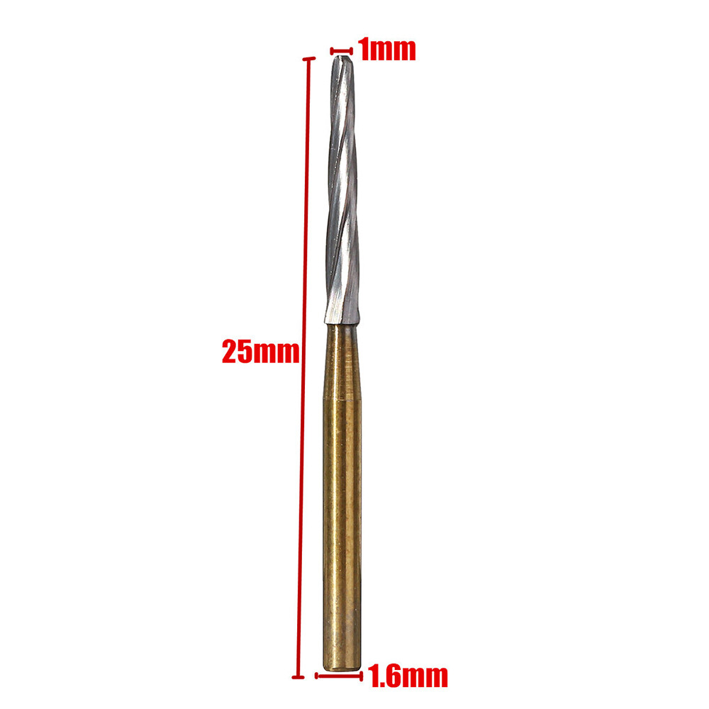 5Pcs Dental Endo-Z Titanium Tungsten Carbide High Speed Cutting Burs FG 1.60mm