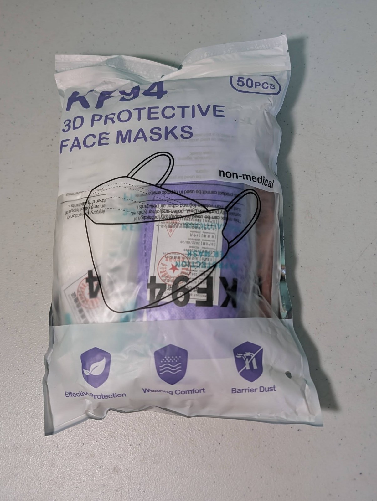 KF94 Face Masks Disposable 50 Pcs Per Package New