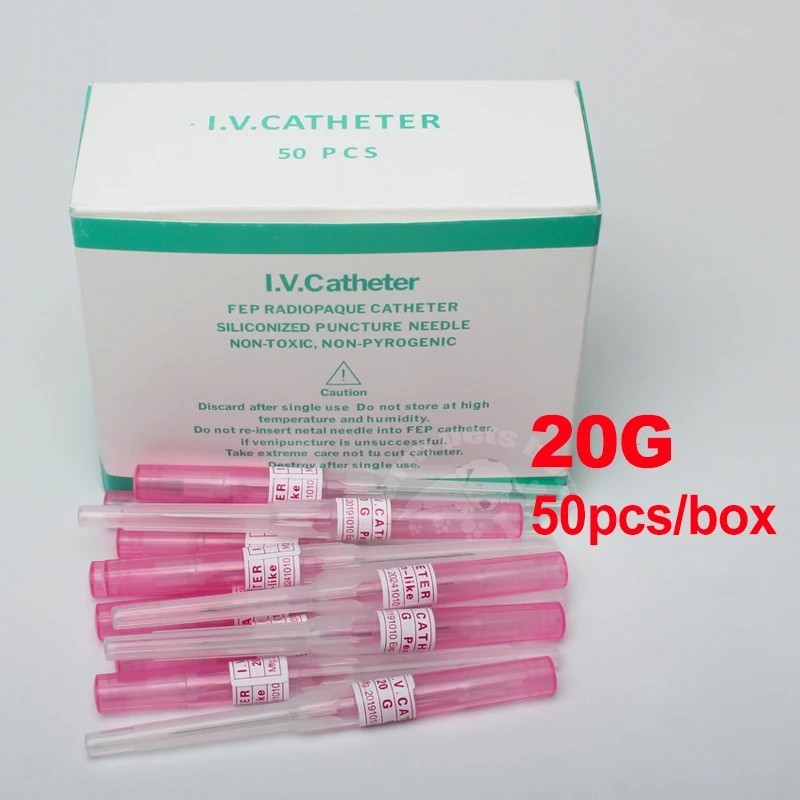 50pcs IV Cannula Pen Type Intravenous Injection Catheter 20G