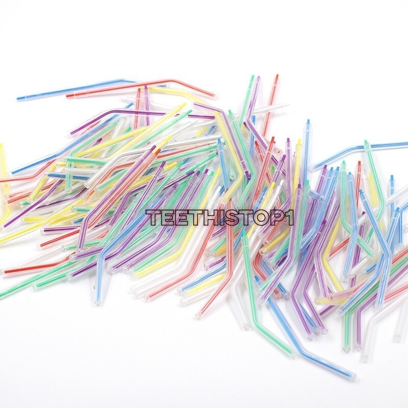Dental Colorful Disposable 3-Way Air Water Syringe Triple Spray Nozzles Tips