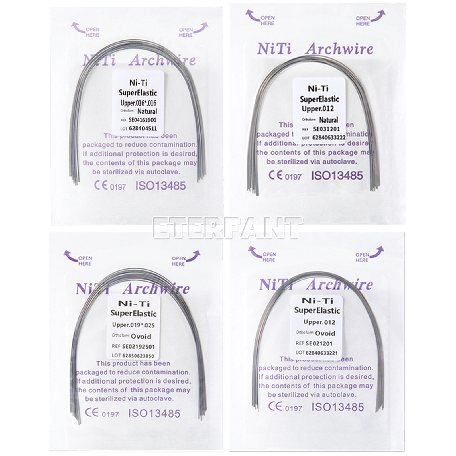 ETERFANT Dental Ortho Bracket Brace MIM Monoblock/Arch Wire NiTi/Stainless Steel
