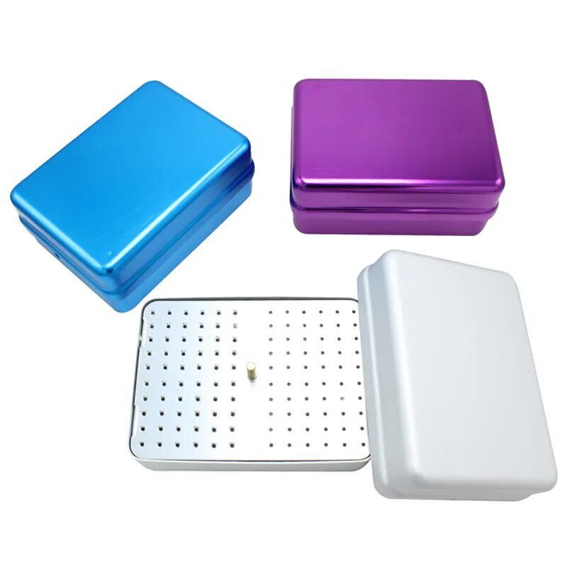 REDLAND 120 Holes 1 plug Aluminum Burs Holder Stand Disinfection Box 4 Colors
